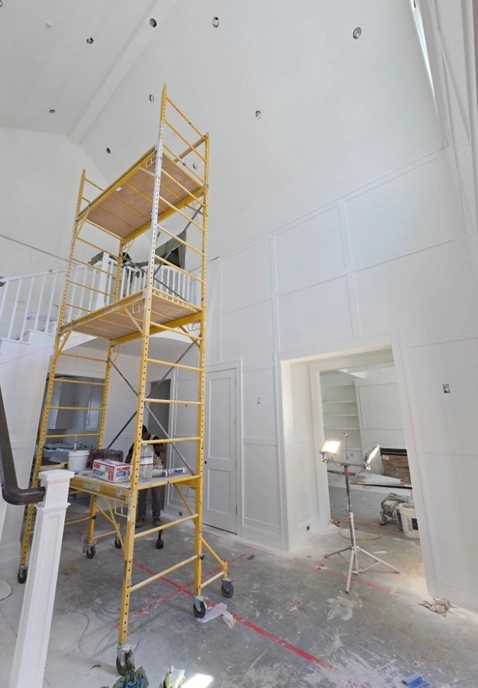 Scaffolding in a Large Room for Commercial Painters San Jose